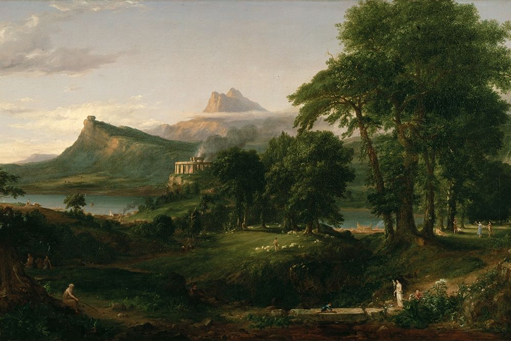 The Course of Empire The Arcadian or Pastoral State art print by Thomas Cole for $57.95 CAD