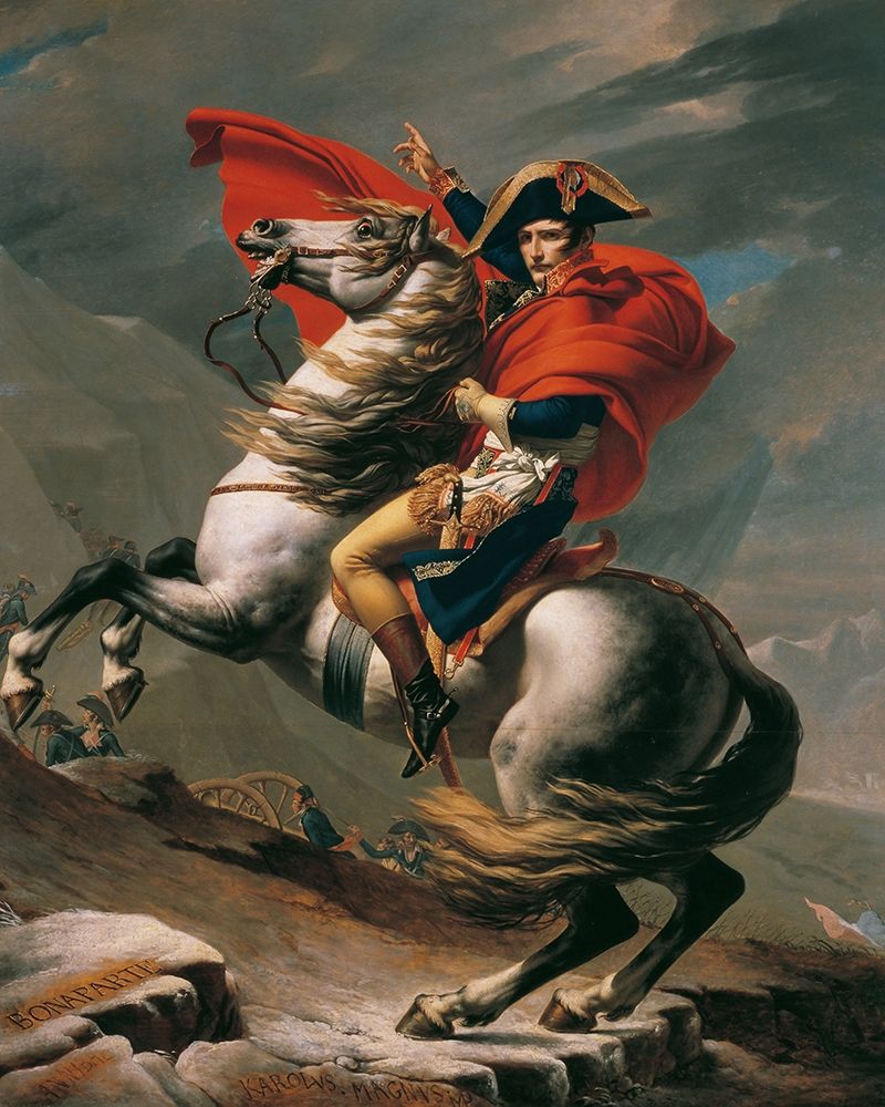Napoleon Crossing the Alps art print by Jacques-Louis David for $57.95 CAD