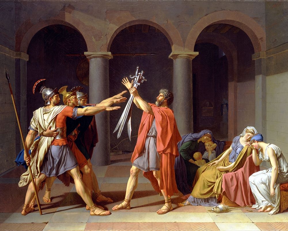 Oath of the Horatii art print by Jacques-Louis David for $57.95 CAD