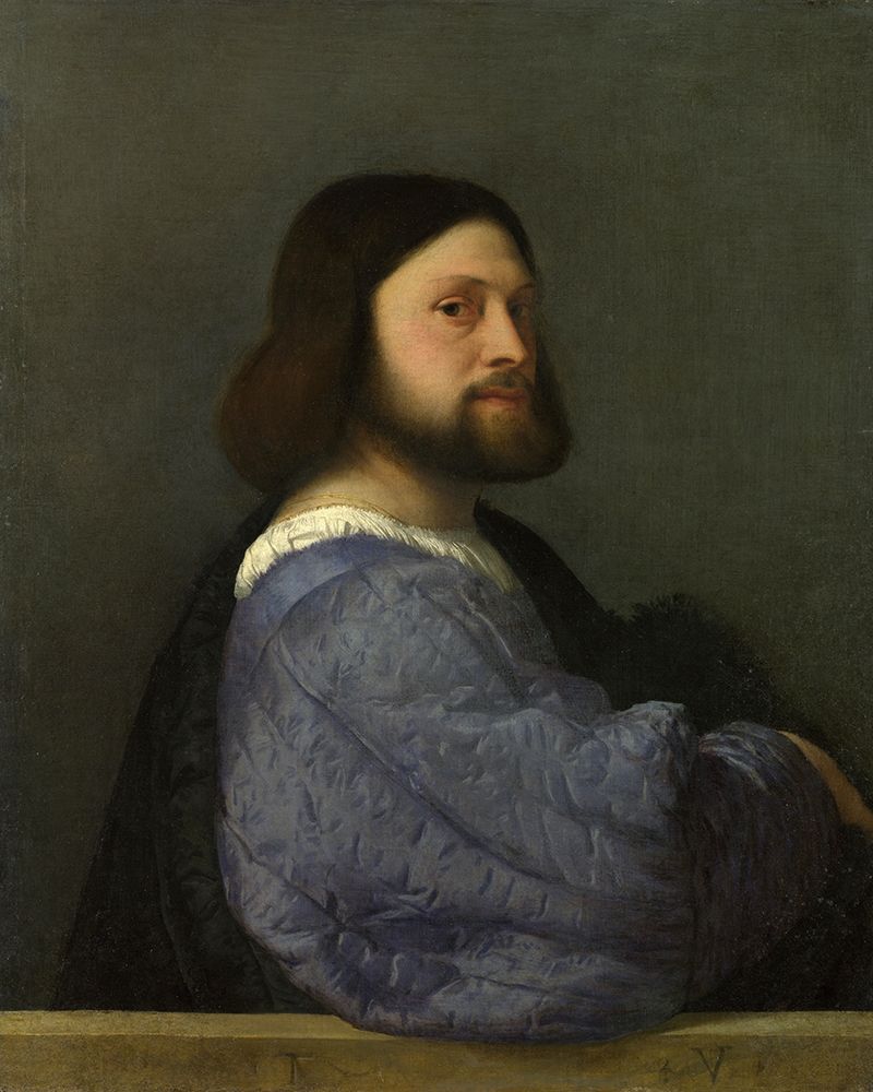 A Man with a Quilted Sleeve art print by Titian for $57.95 CAD