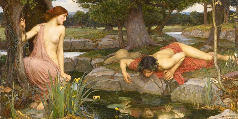 Echo and Narcissus art print by John William Waterhouse for $57.95 CAD