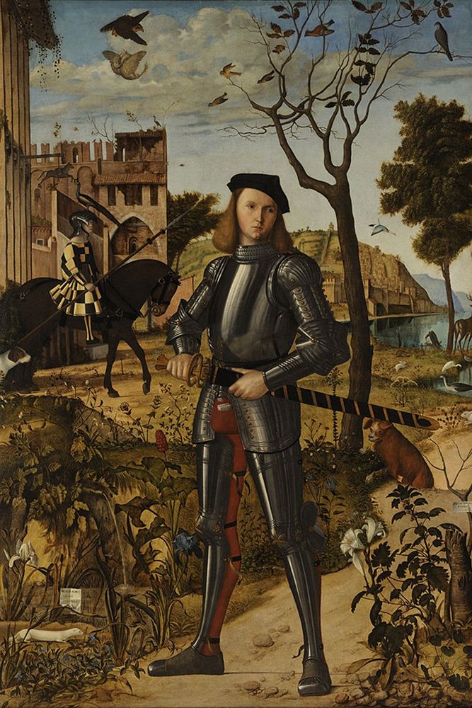 Young Knight in a Landscape art print by Vittore Carpaccio for $57.95 CAD