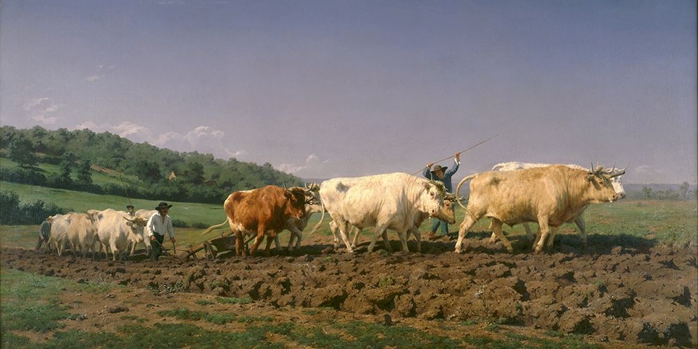 Ploughing in the Nivernais art print by Rosa Bonheur for $57.95 CAD