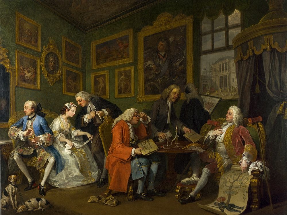 Marriage A la Mode 1 The Marriage Settlement art print by William Hogarth for $57.95 CAD