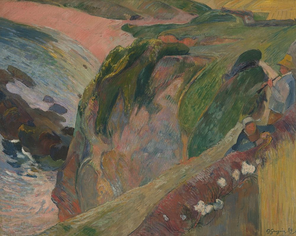 The Flageolet Player on the Cliff art print by Paul Gauguin for $57.95 CAD