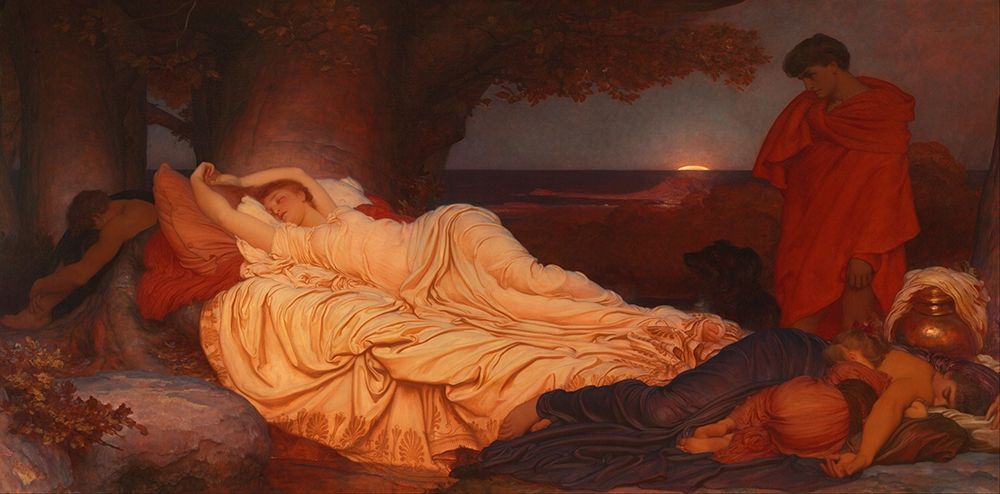 Cymon and Iphigenia art print by Frederic Leighton for $57.95 CAD