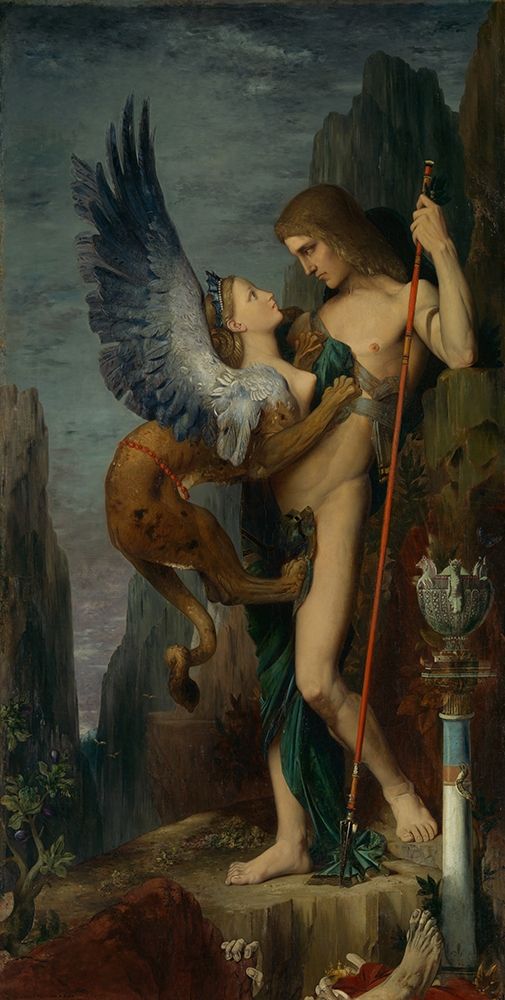 Oedipus and the Sphinx art print by Gustave Moreau for $57.95 CAD