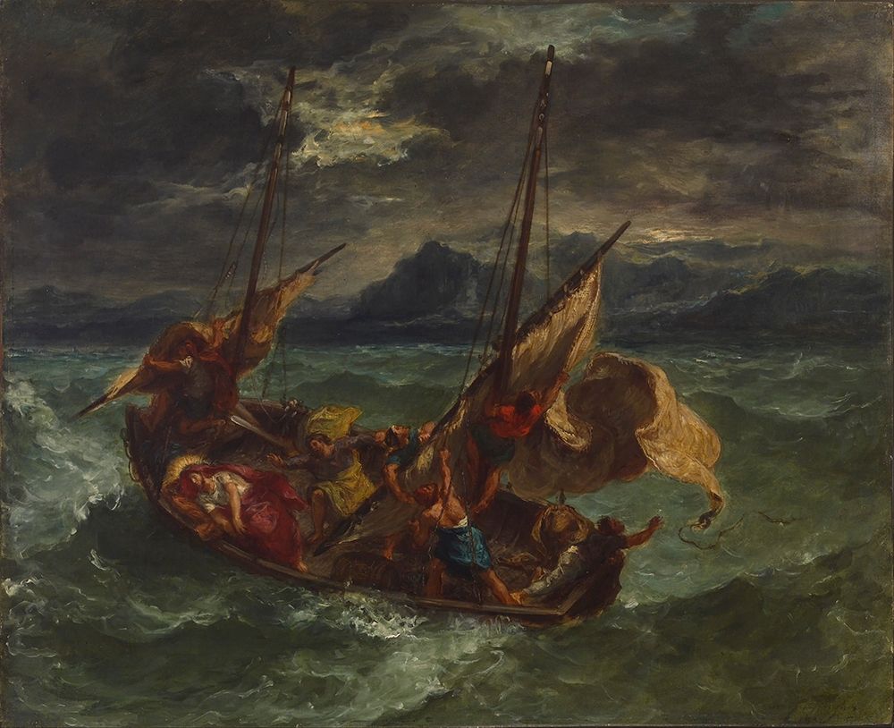 Christ on the Sea of Galilee art print by Eugene Delacroix for $57.95 CAD