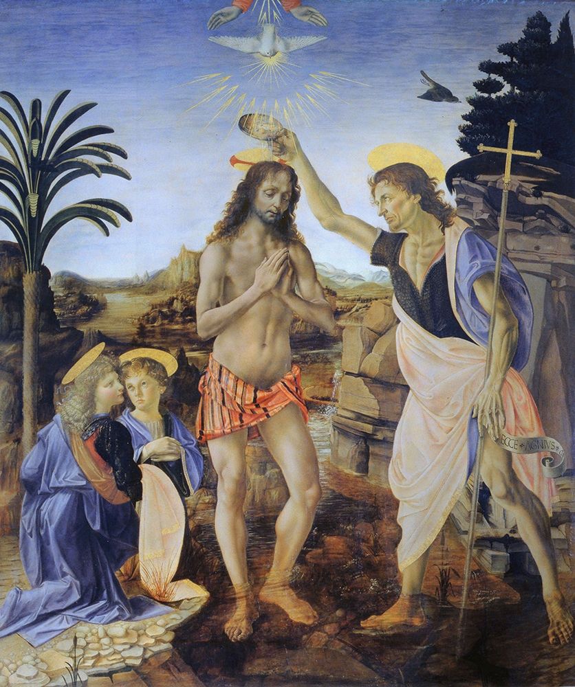 Baptism of Christ art print by Leonardo da Vinci for $57.95 CAD