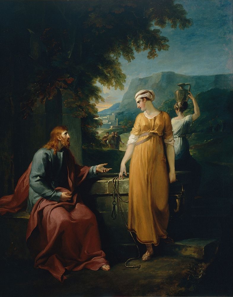 Christ and the woman of Samaria art print by William Hamilton for $57.95 CAD