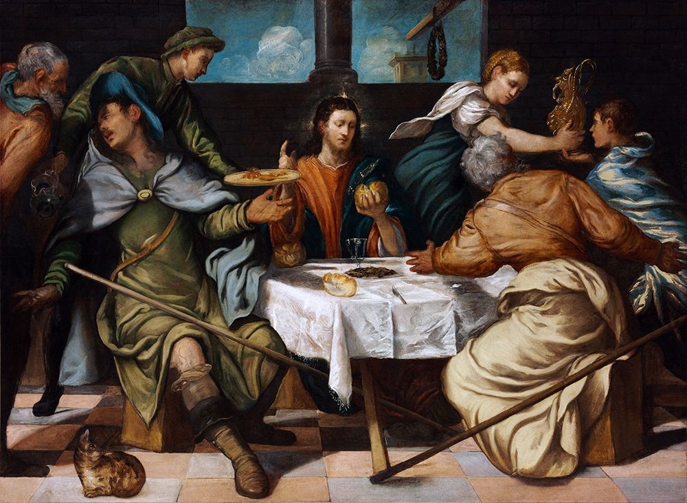 The Supper at Emmaus art print by Jacopo Tintoretto for $57.95 CAD