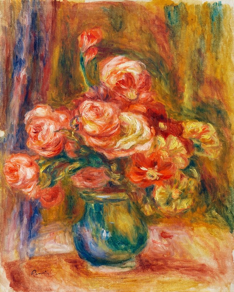 Vase of Roses art print by Pierre-Auguste Renoir for $57.95 CAD