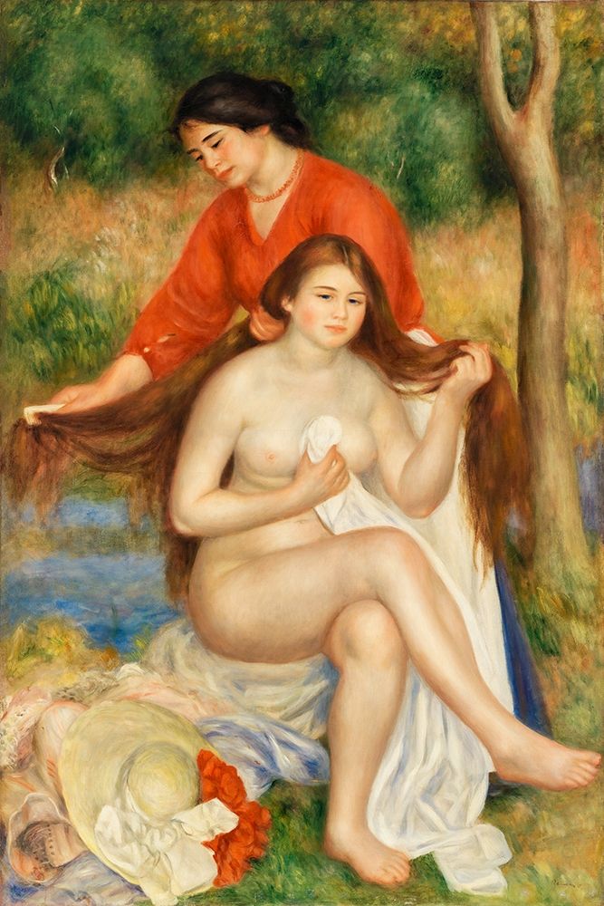 Bather and Maid 1900â€“1901 art print by Pierre-Auguste Renoir for $57.95 CAD