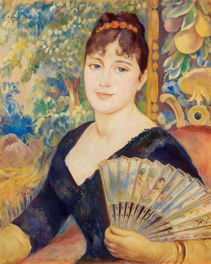 Woman with Fan 1886  art print by Pierre-Auguste Renoir for $57.95 CAD