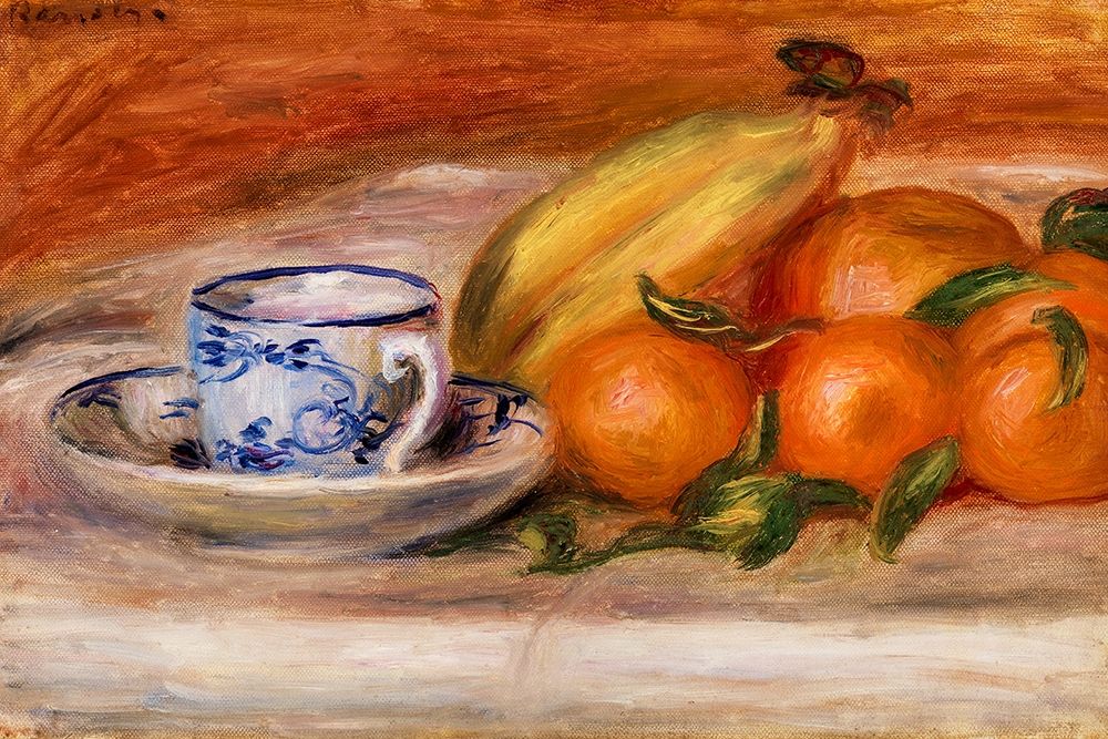 Oranges, Bananas, and Teacup 1908 art print by Pierre-Auguste Renoir for $57.95 CAD