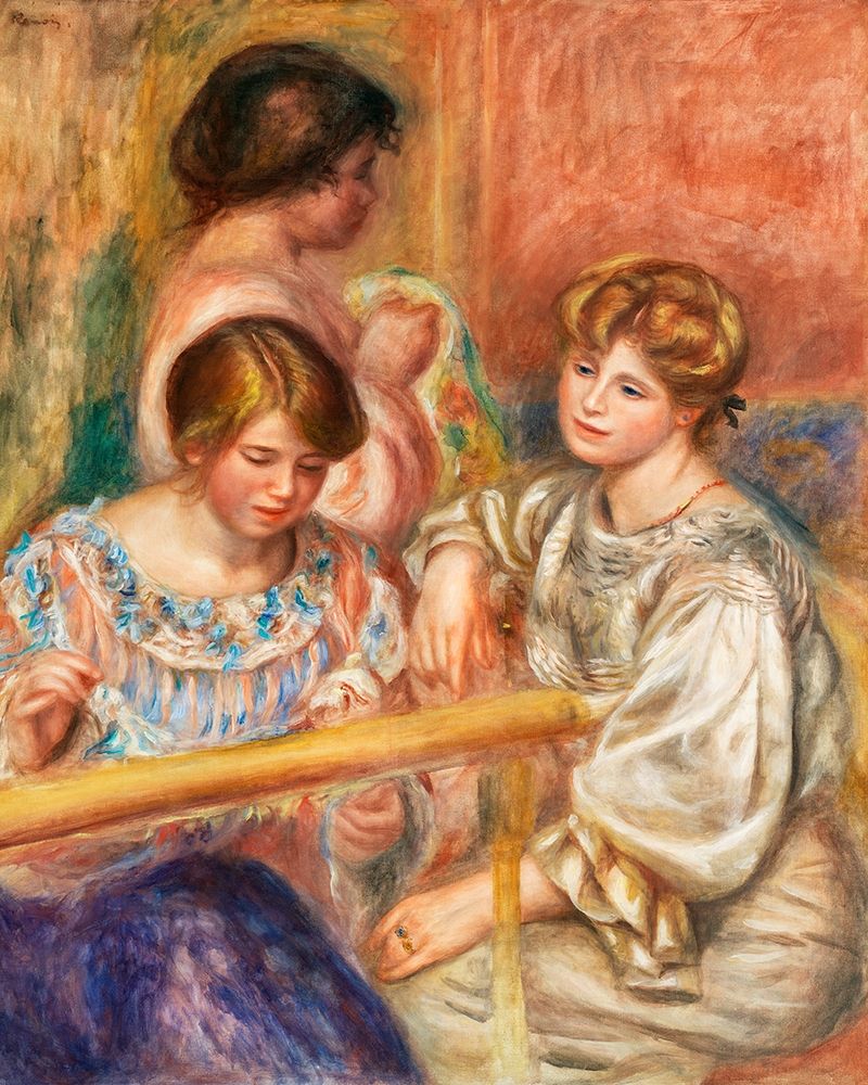 Embroiderers 1902 art print by Pierre-Auguste Renoir for $57.95 CAD