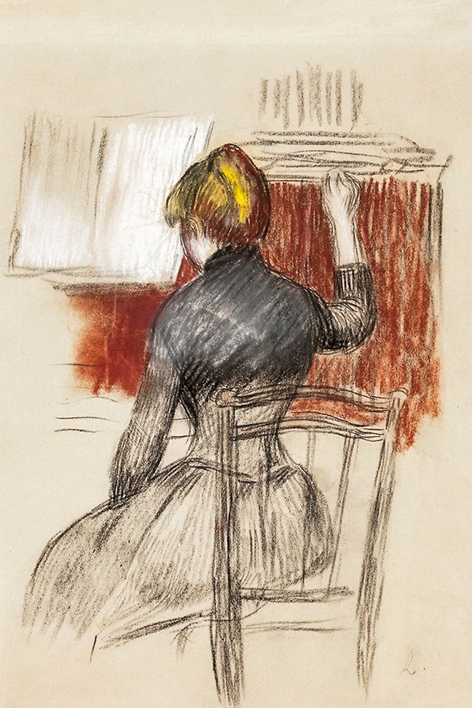 Woman at a Piano art print by Pierre-Auguste Renoir for $57.95 CAD