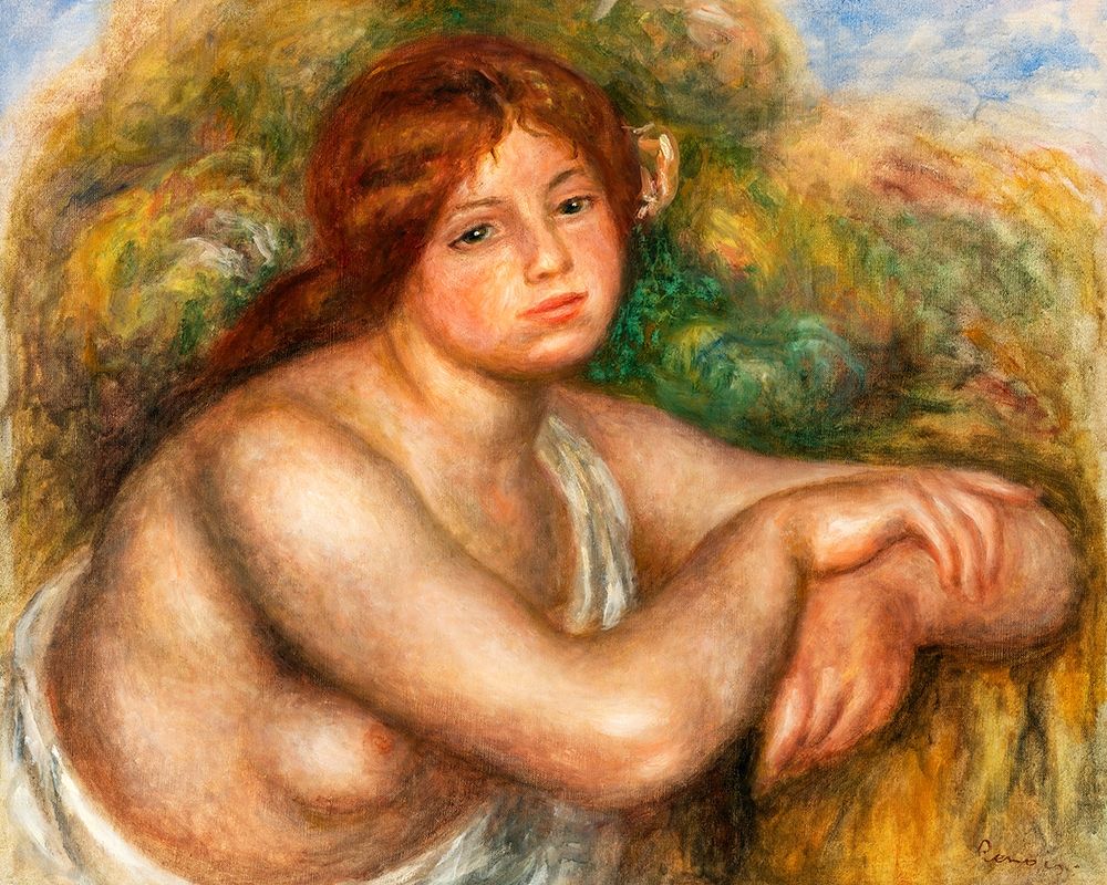 Nude Study, Bust of a Woman 1910 art print by Pierre-Auguste Renoir for $57.95 CAD