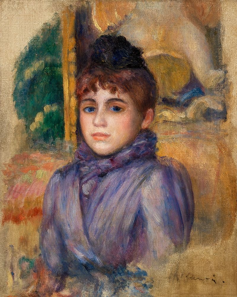 Portrait of a Young Woman 1885 art print by Pierre-Auguste Renoir for $57.95 CAD
