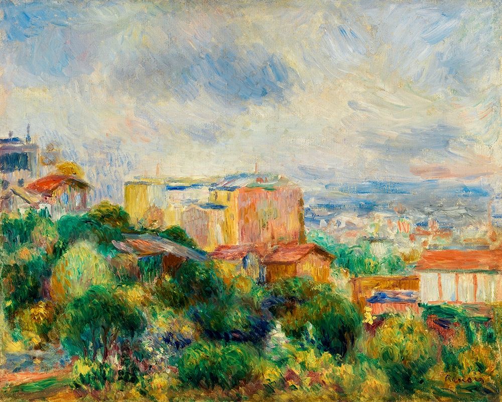 View From Montmartre 1892 art print by Pierre-Auguste Renoir for $57.95 CAD