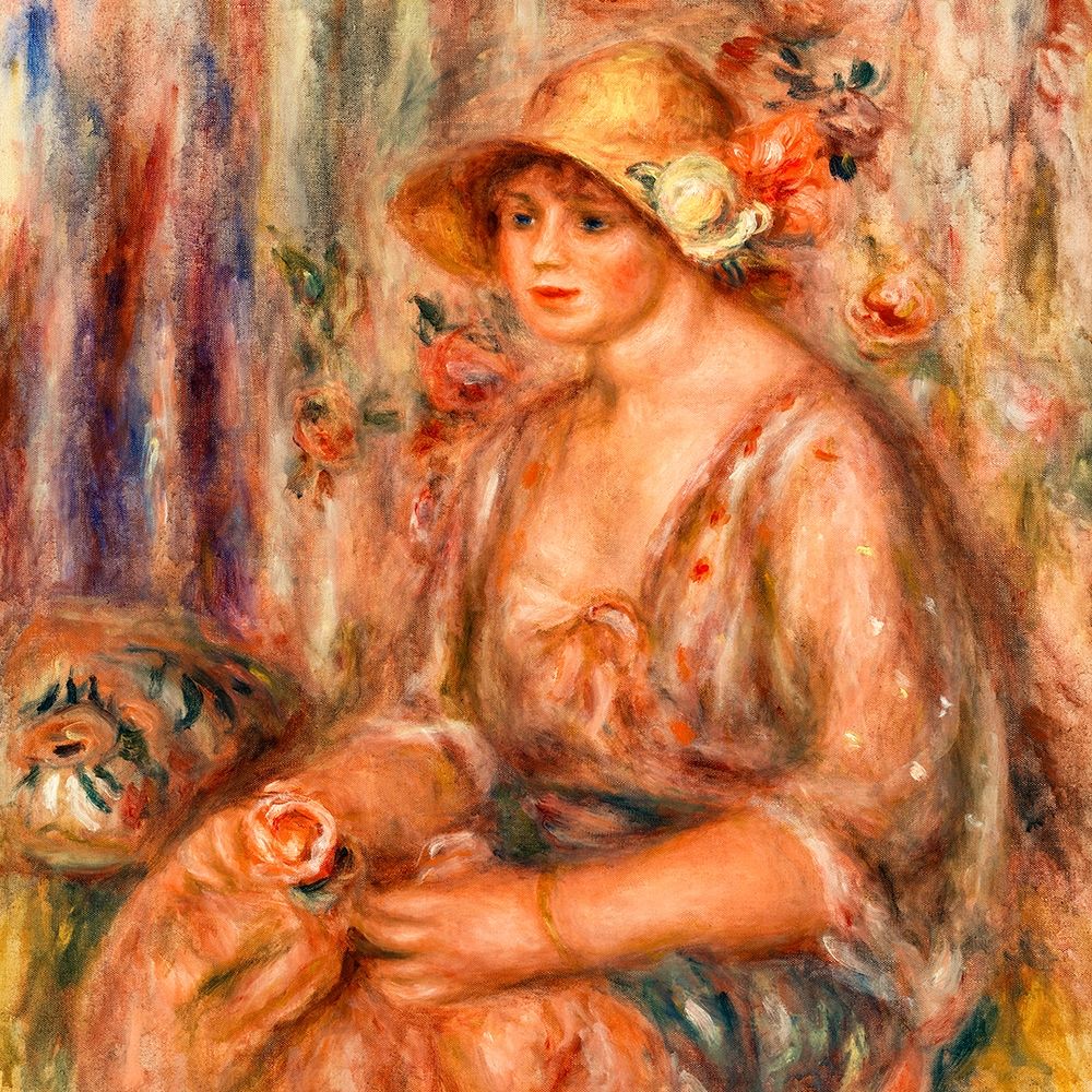 Woman in Muslin Dress 1917 art print by Pierre-Auguste Renoir for $57.95 CAD
