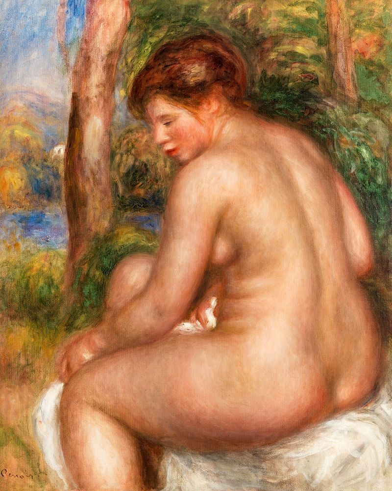 Bather in Three-Quarter View 1911 art print by Pierre-Auguste Renoir for $57.95 CAD