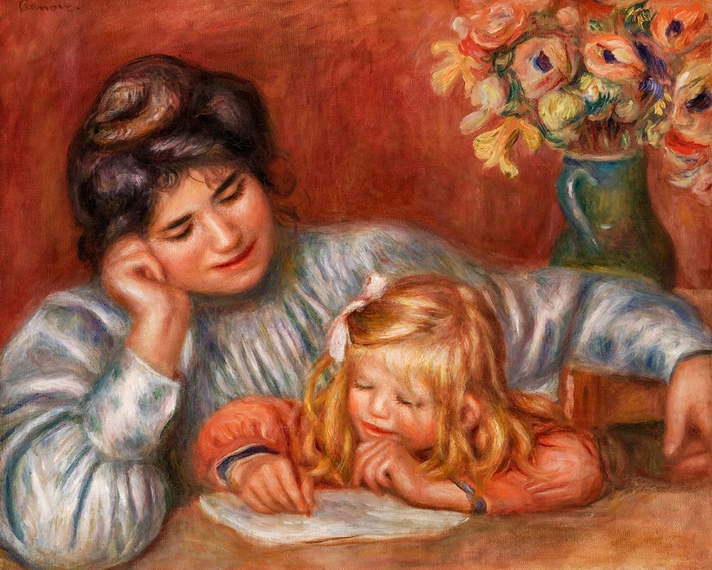 Writing Lesson 1905 art print by Pierre-Auguste Renoir for $57.95 CAD