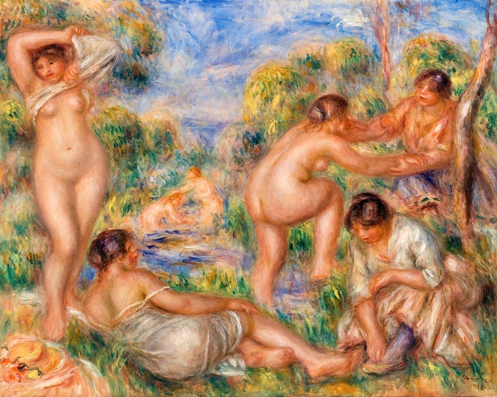 Bathing Group 1916 art print by Pierre-Auguste Renoir for $57.95 CAD