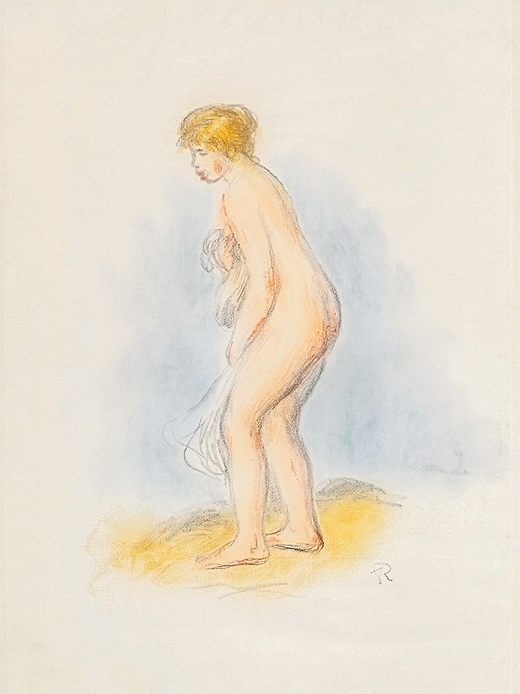 Standing Female Bather 1896 art print by Pierre-Auguste Renoir for $57.95 CAD