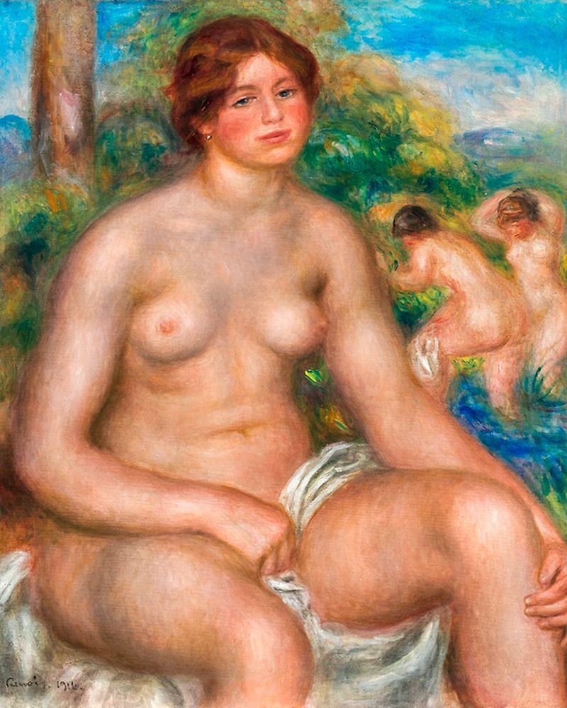 Seated Bather 1914 art print by Pierre-Auguste Renoir for $57.95 CAD