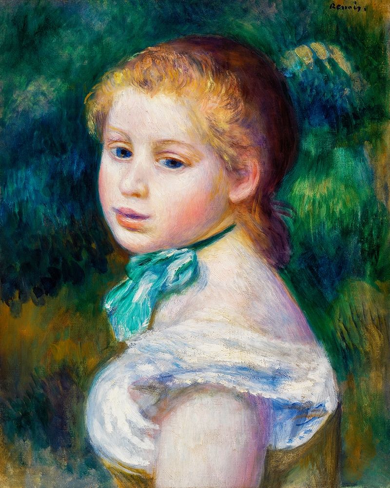 Head of Young Girl 1885 art print by Pierre-Auguste Renoir for $57.95 CAD