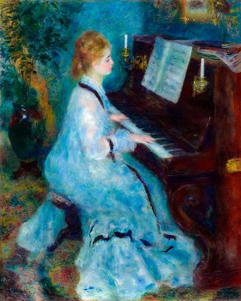 Woman at the Piano 1876 art print by Pierre-Auguste Renoir for $57.95 CAD