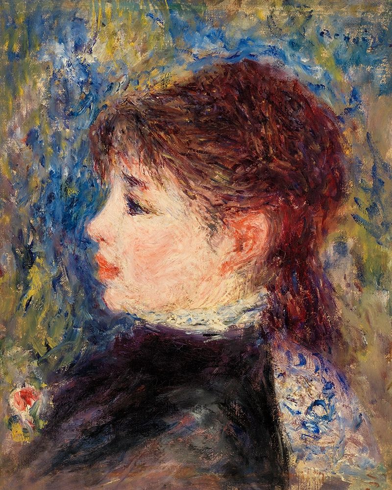 Young Woman with Rose 1877 art print by Pierre-Auguste Renoir for $57.95 CAD