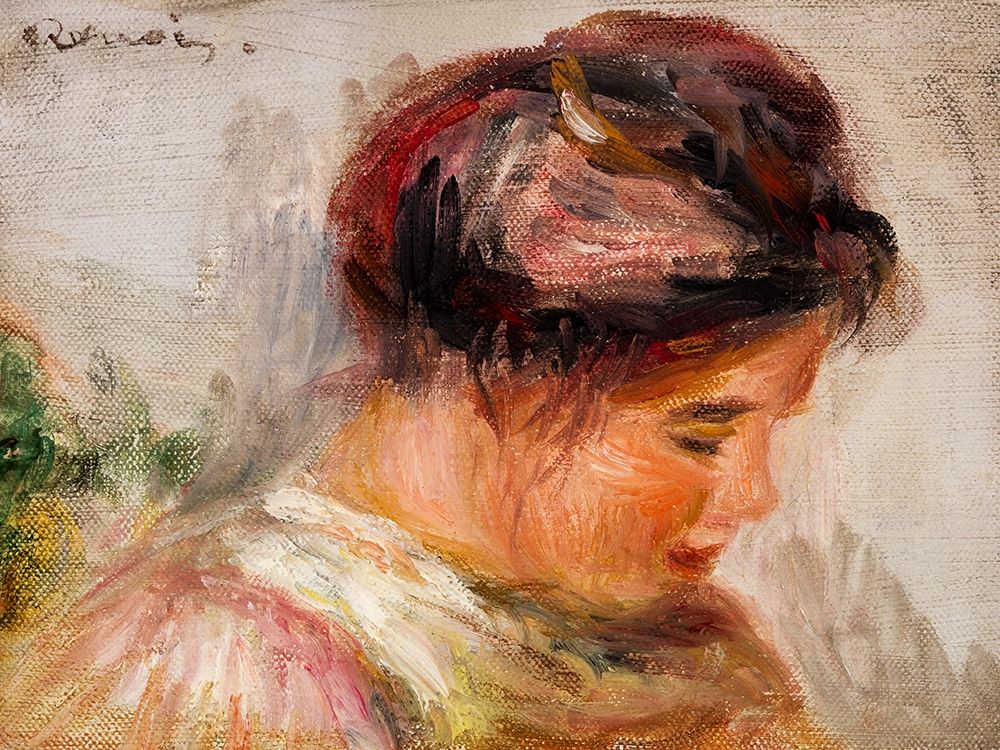 Head of Young Girl 1908 art print by Pierre-Auguste Renoir for $57.95 CAD