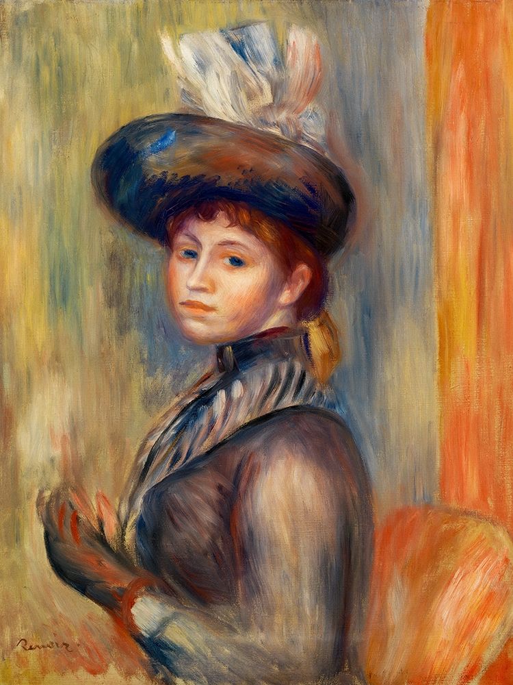 Girl in Gray Blue 1889 art print by Pierre-Auguste Renoir for $57.95 CAD