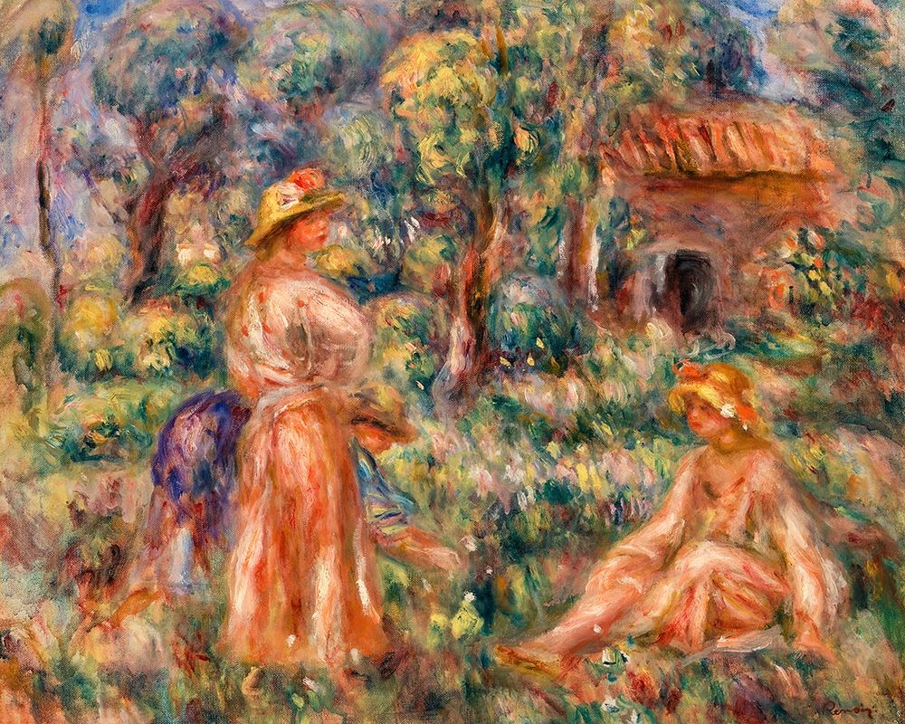 Girls in a Landscape 1918 art print by Pierre-Auguste Renoir for $57.95 CAD