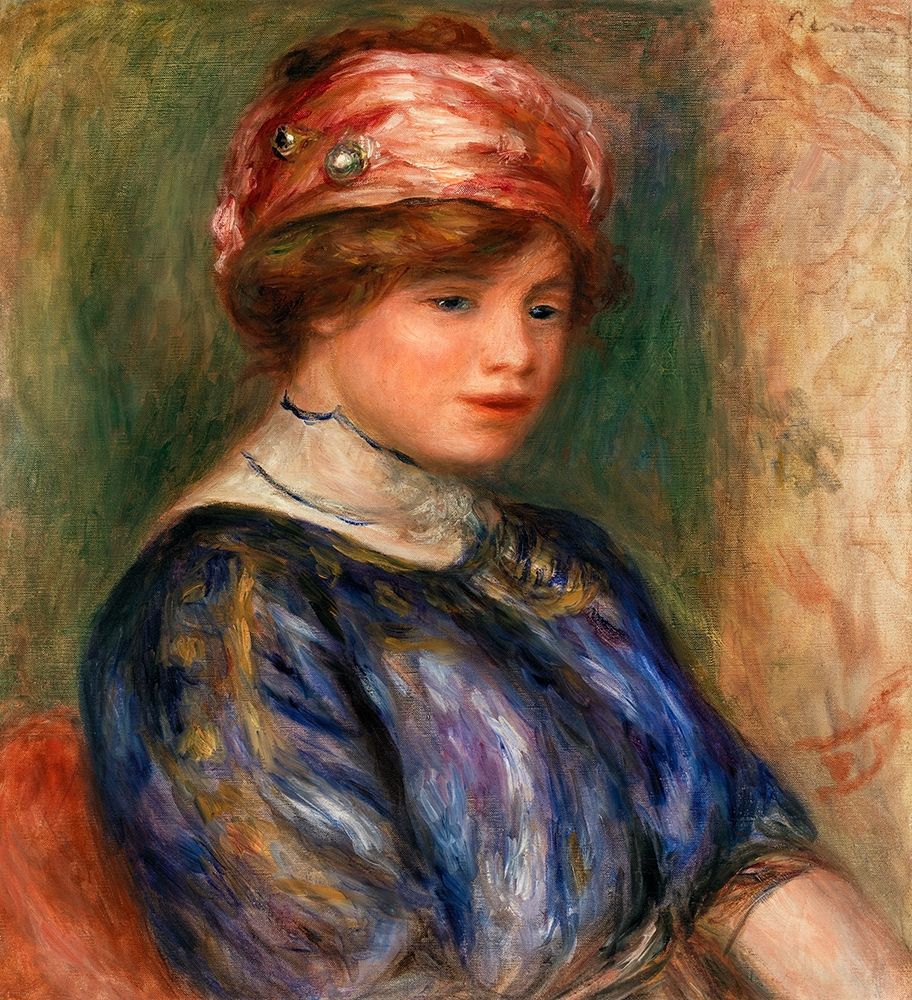 Young Woman in Blue, Bust 1911 art print by Pierre-Auguste Renoir for $57.95 CAD