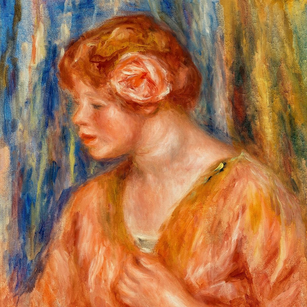 Young Woman with Rose 1917 art print by Pierre-Auguste Renoir for $57.95 CAD