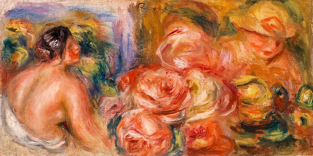 Roses and Small Nude 1916 art print by Pierre-Auguste Renoir for $57.95 CAD
