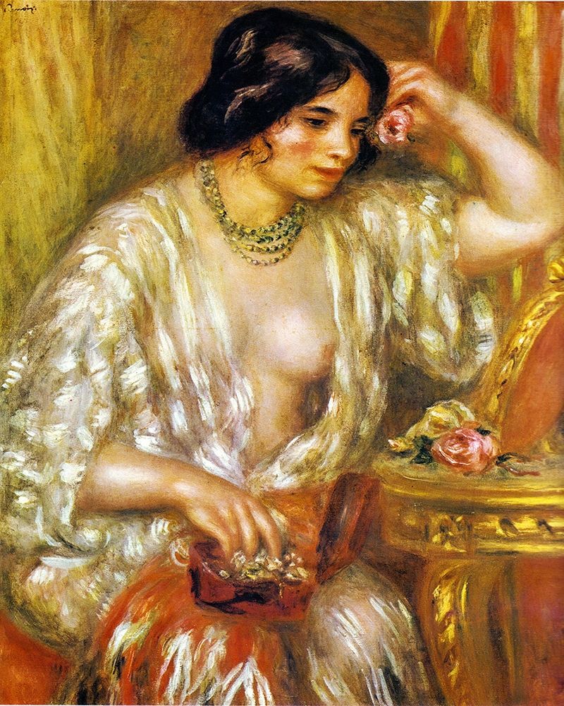 Gabrielle with Jewellery art print by Pierre-Auguste Renoir for $57.95 CAD