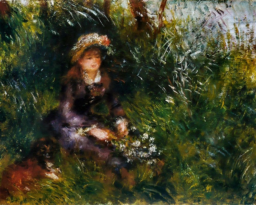 Madame Renoir with the dog art print by Pierre-Auguste Renoir for $57.95 CAD