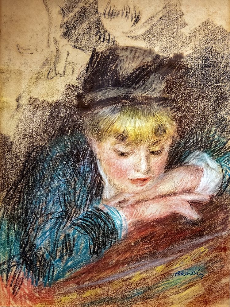 Portrait of a girl art print by Pierre-Auguste Renoir for $57.95 CAD