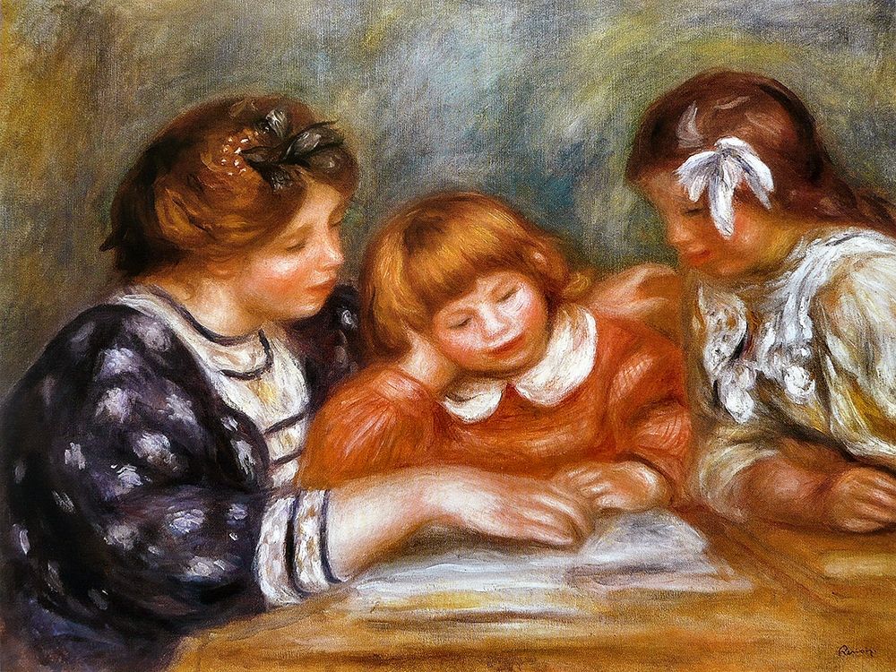 The Lesson art print by Pierre-Auguste Renoir for $57.95 CAD