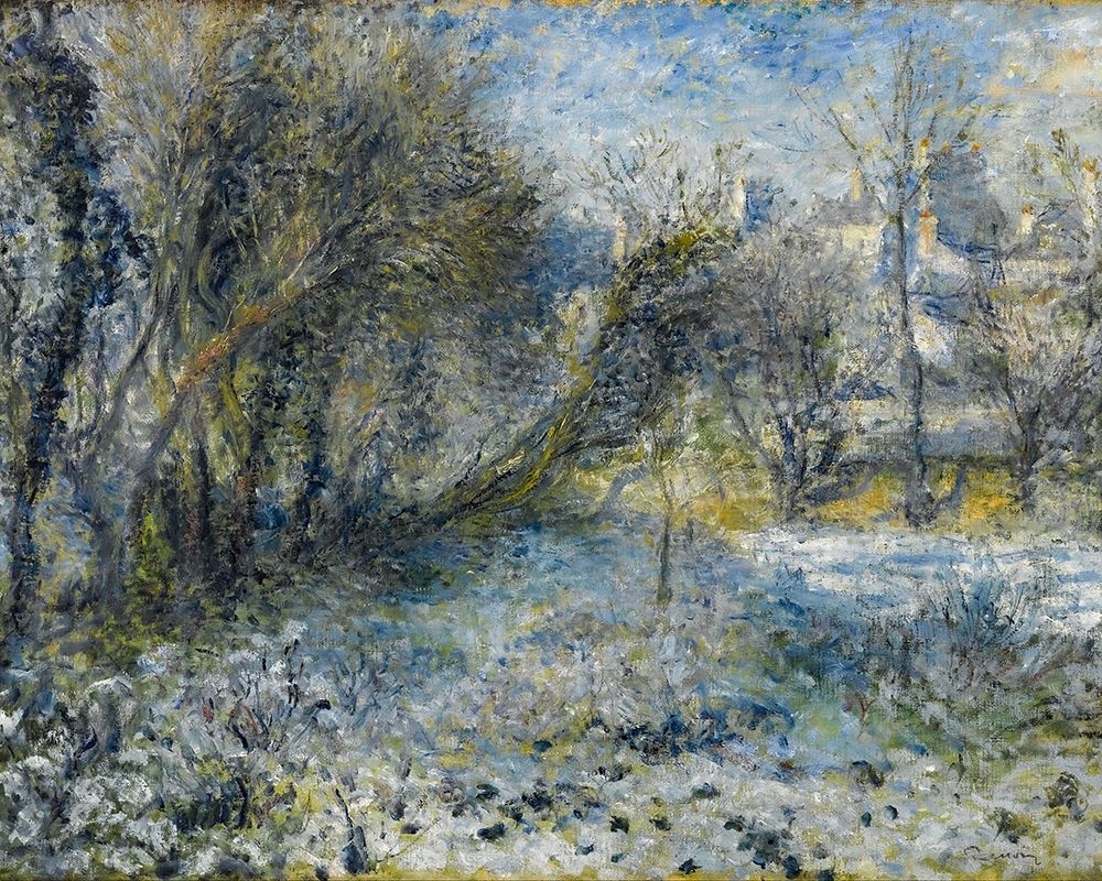Snow covered Landscape art print by Pierre-Auguste Renoir for $57.95 CAD