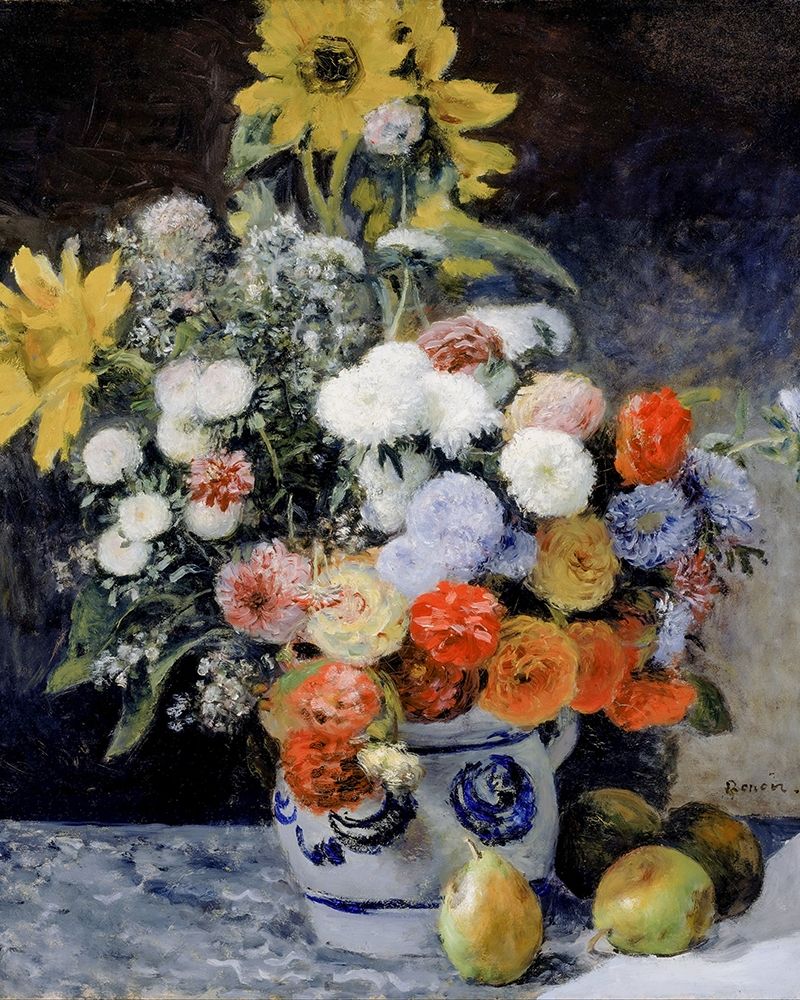 Mixed Flowers in an Earthenware Pot art print by Pierre-Auguste Renoir for $57.95 CAD