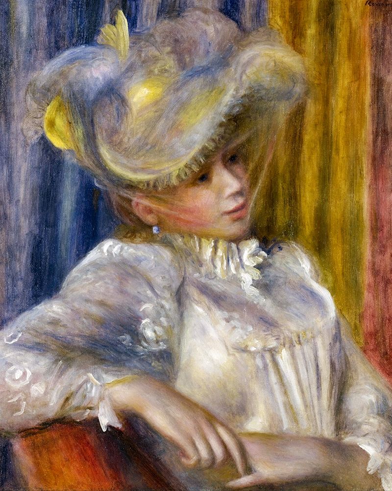 Woman with a Hat art print by Pierre-Auguste Renoir for $57.95 CAD