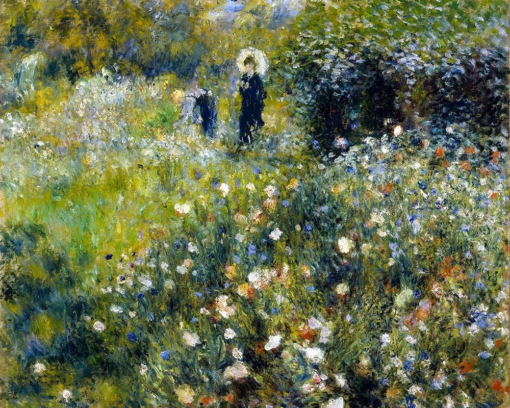 Woman with a Parasol in a Garden art print by Pierre-Auguste Renoir for $57.95 CAD