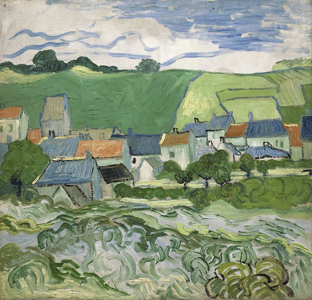 View of Auvers art print by Vincent van Gogh for $57.95 CAD