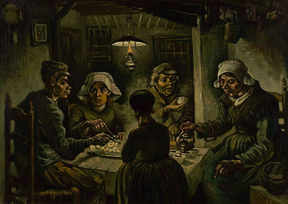 The potato eaters art print by Vincent van Gogh for $57.95 CAD