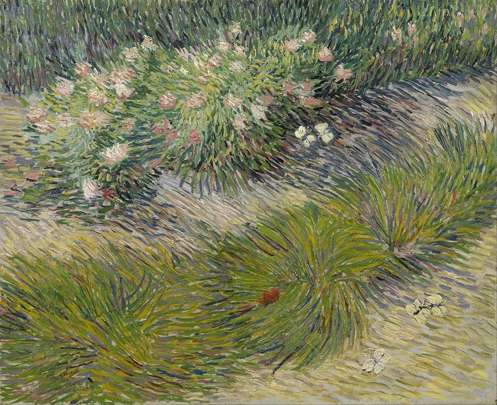 Grass and Butterflies art print by Vincent van Gogh for $57.95 CAD